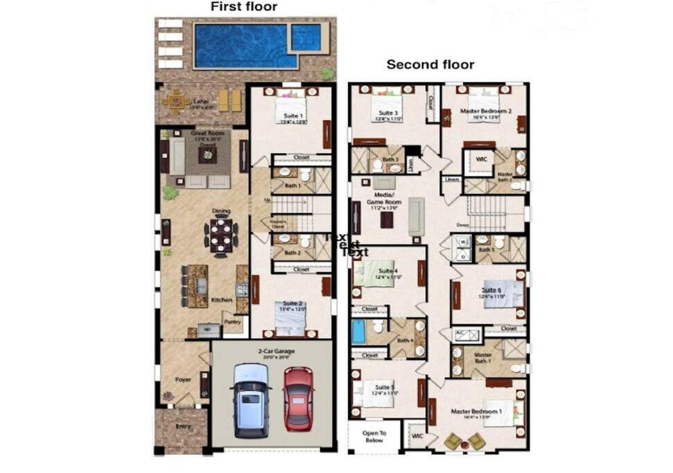 551-Luxury 8 Bedrooms Villa Pool& Spa-Movie Room Orlando Bagian luar foto